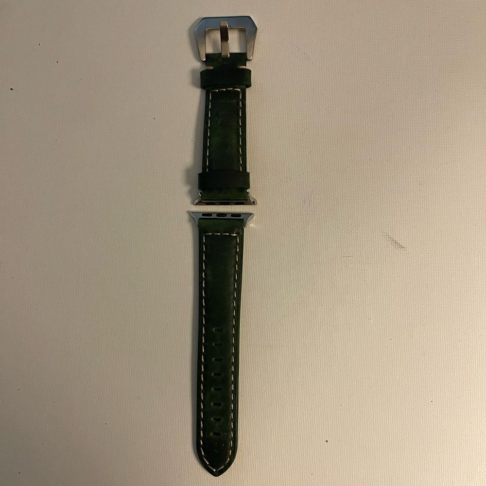 Green Leather Watch band for Apple Watch 38/40mm NWT